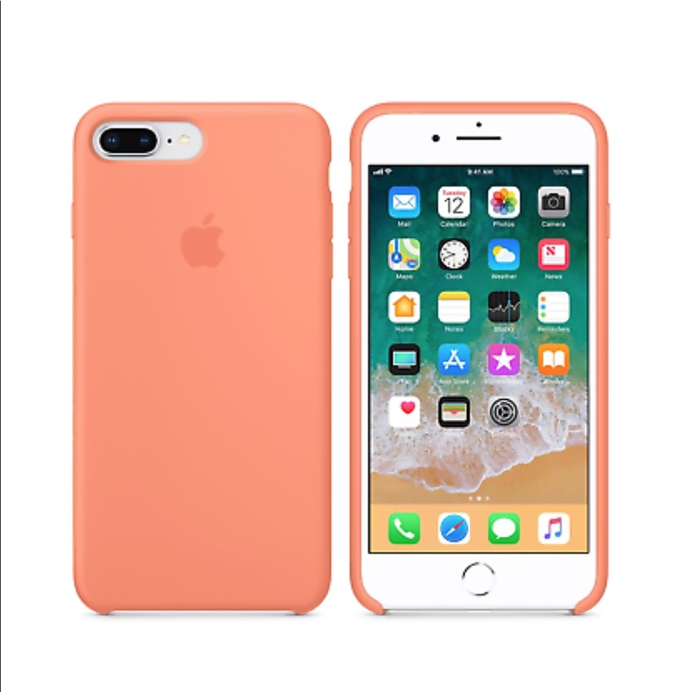 Apple Peach Silicone iPhone 7/8 Plus Case